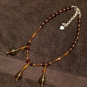 Bronze clear Crystal's with Blown glass Focals